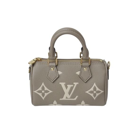 and Louis Vuitton Nano Speedy Handbag Empreinte Beige - Picture 3 of 10